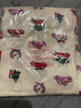 PINK Victoria's Secret Cream Tote with Pink and Red Car & Tree Print